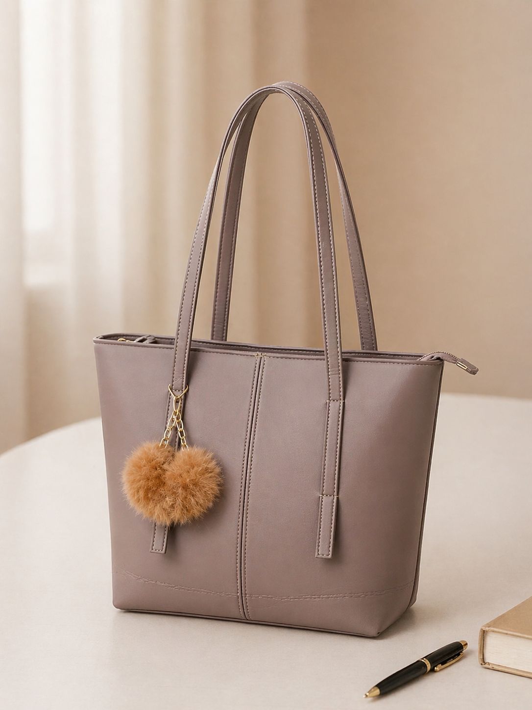 Sleek Minimal Tote Bag with Shoulder Straps