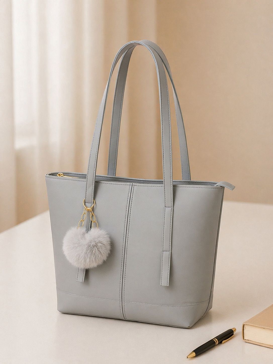 Sleek Minimal Tote Bag with Shoulder Straps