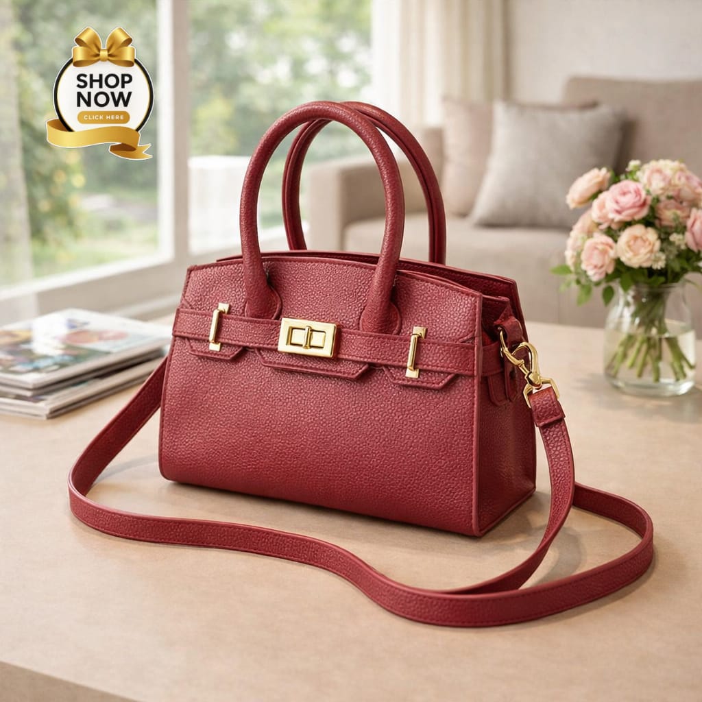 Luxury Lock Detail Mini Tote Handbag