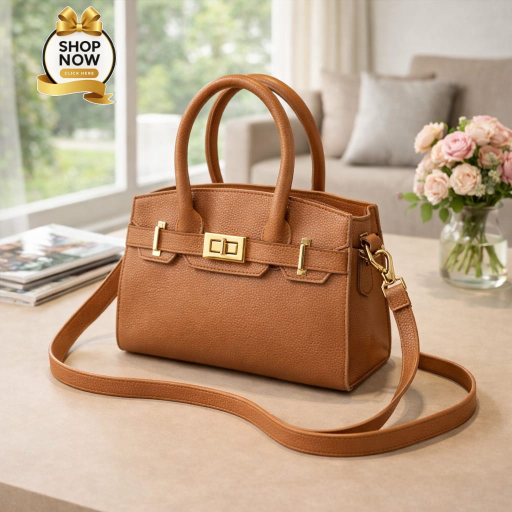 Luxury Lock Detail Mini Tote Handbag