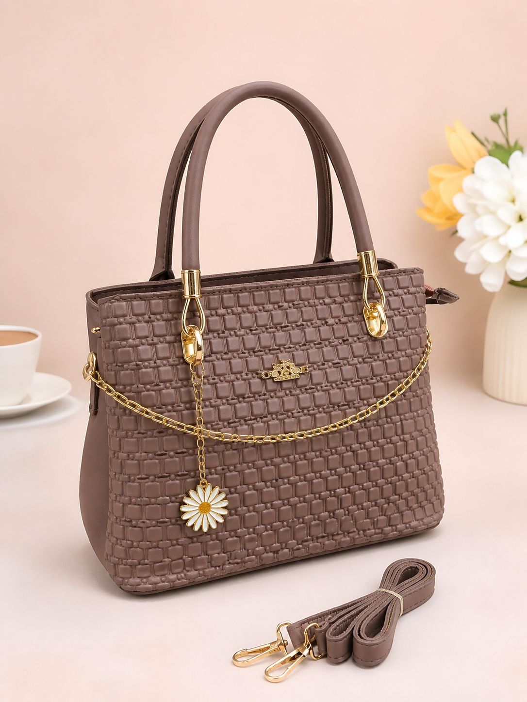 Luxe Floral Shoulder Bag