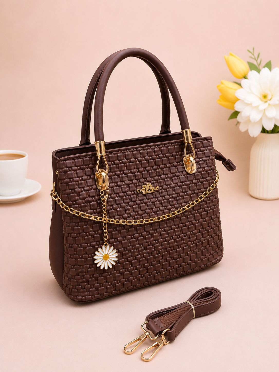 Luxe Floral Shoulder Bag