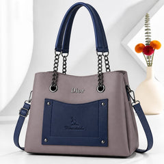 Dior Style Chain Handle Tote Bag