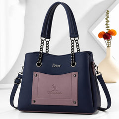 Dior Style Chain Handle Tote Bag