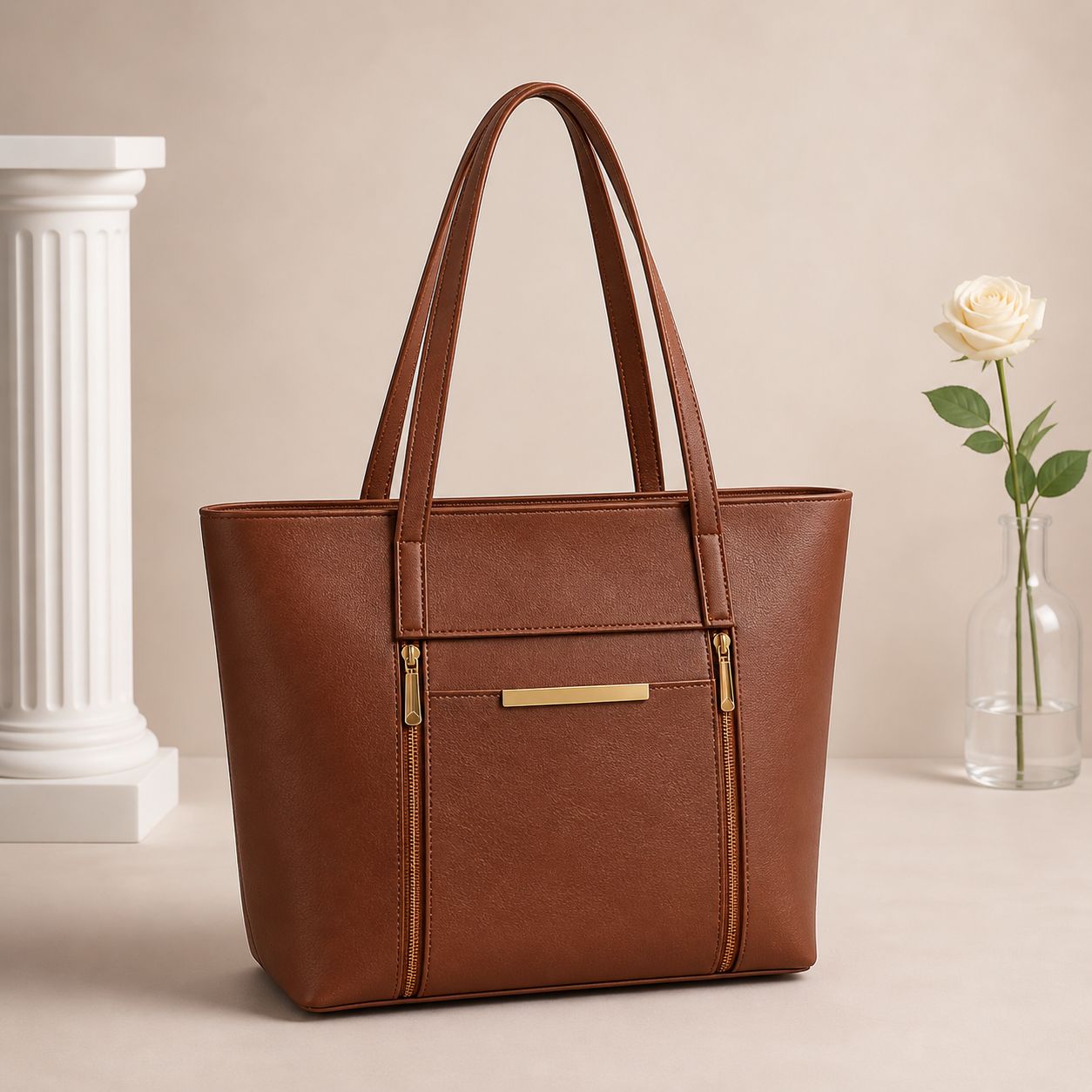 Stylish Double Zip Tote