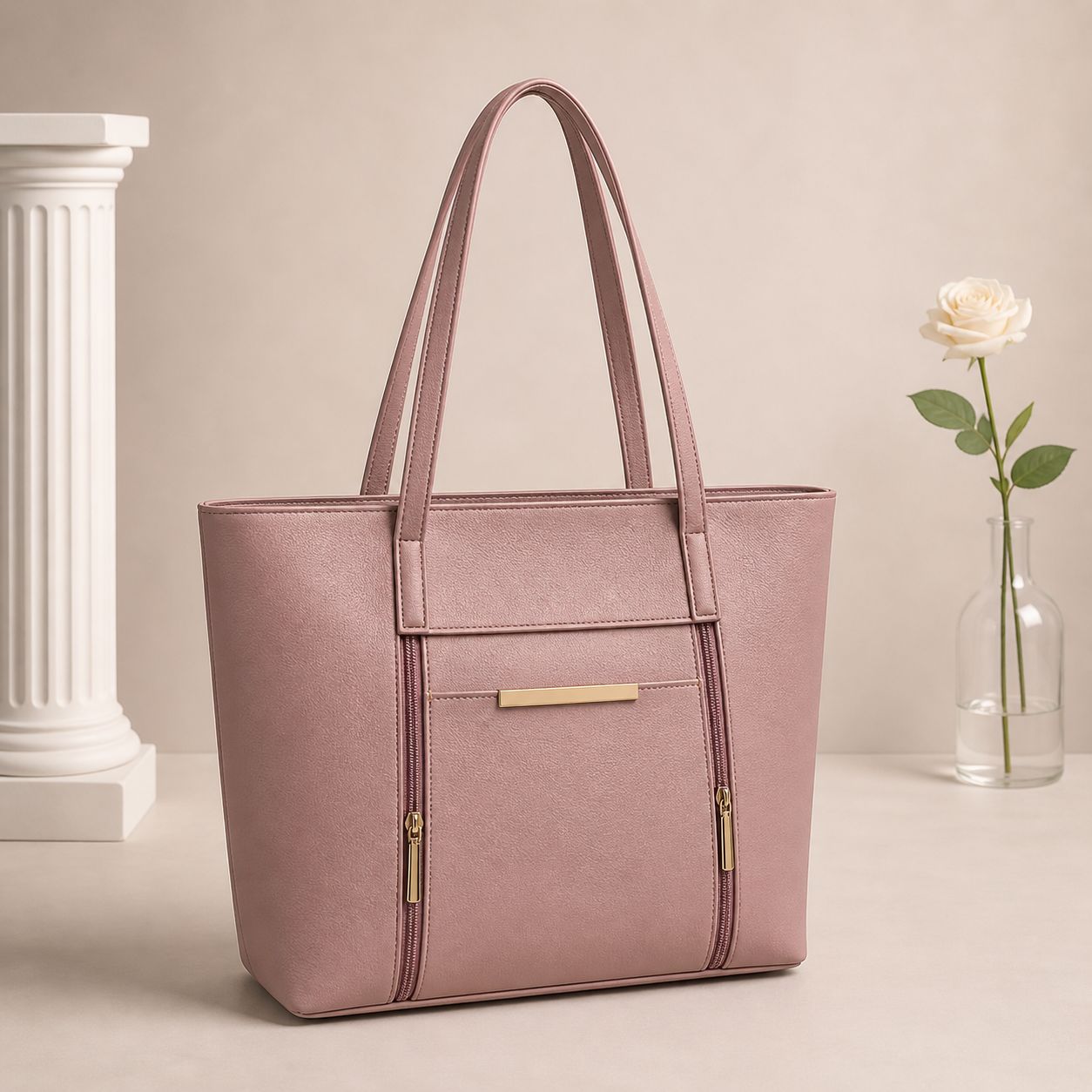 Stylish Double Zip Tote