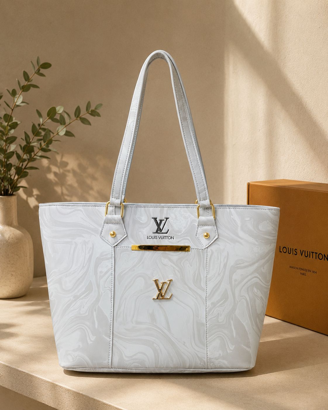 Marble Texture Handbag