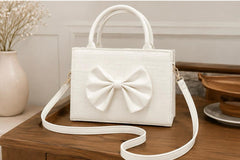 Luxury Bow Croc Tote Bag