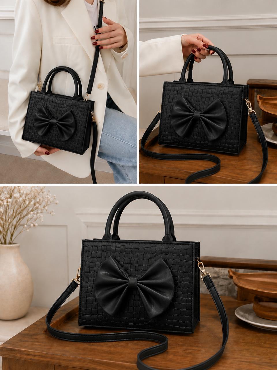 Luxury Bow Croc Tote Bag