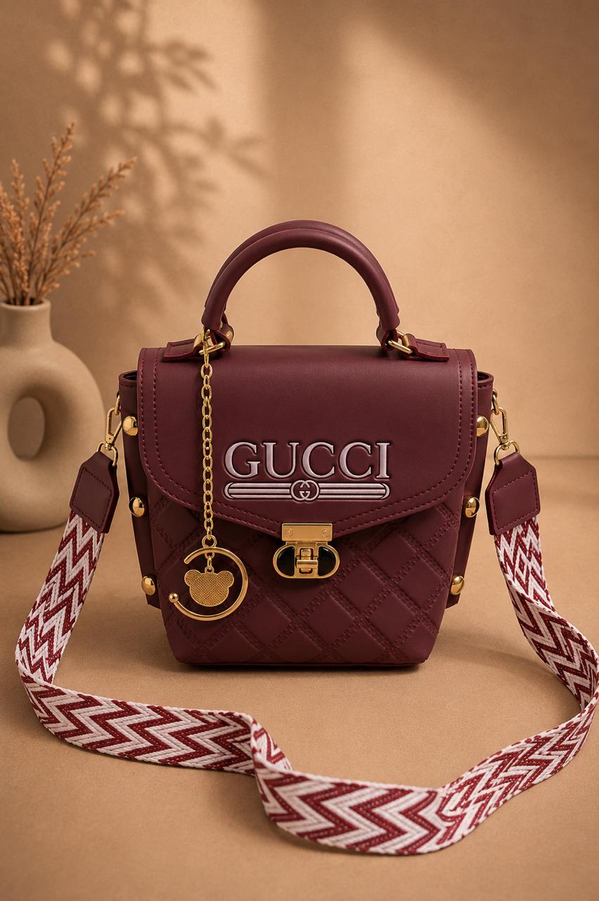 Style Quilted Top Handle Crossbody Bag