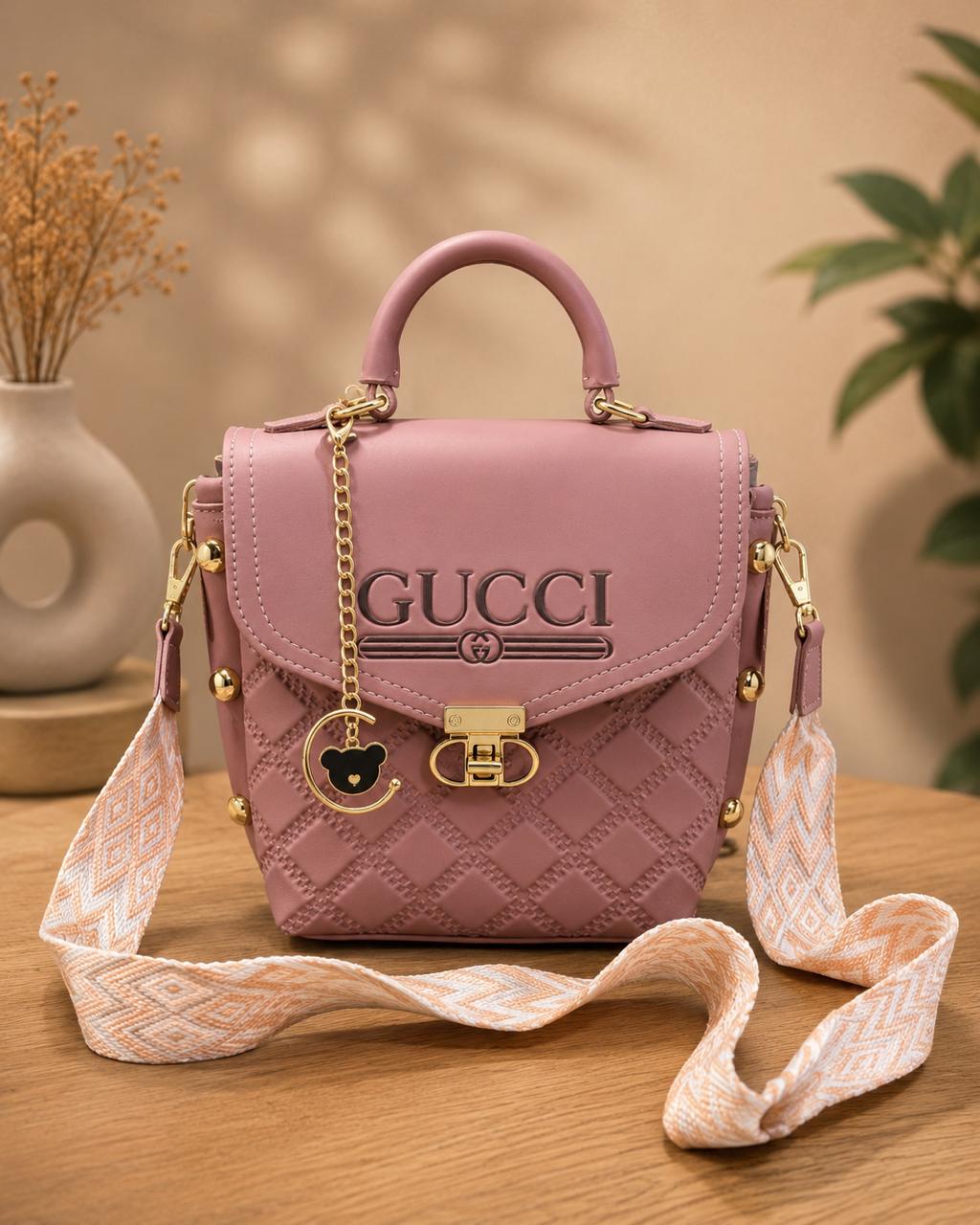 Style Quilted Top Handle Crossbody Bag