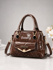 Butterfly Marble Texture Handbag