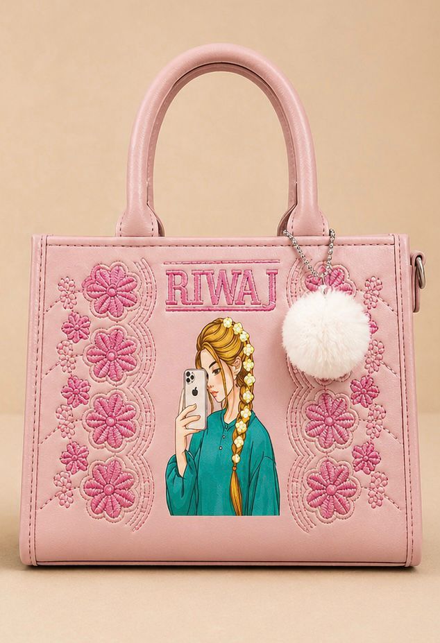 Girl Print Handbag