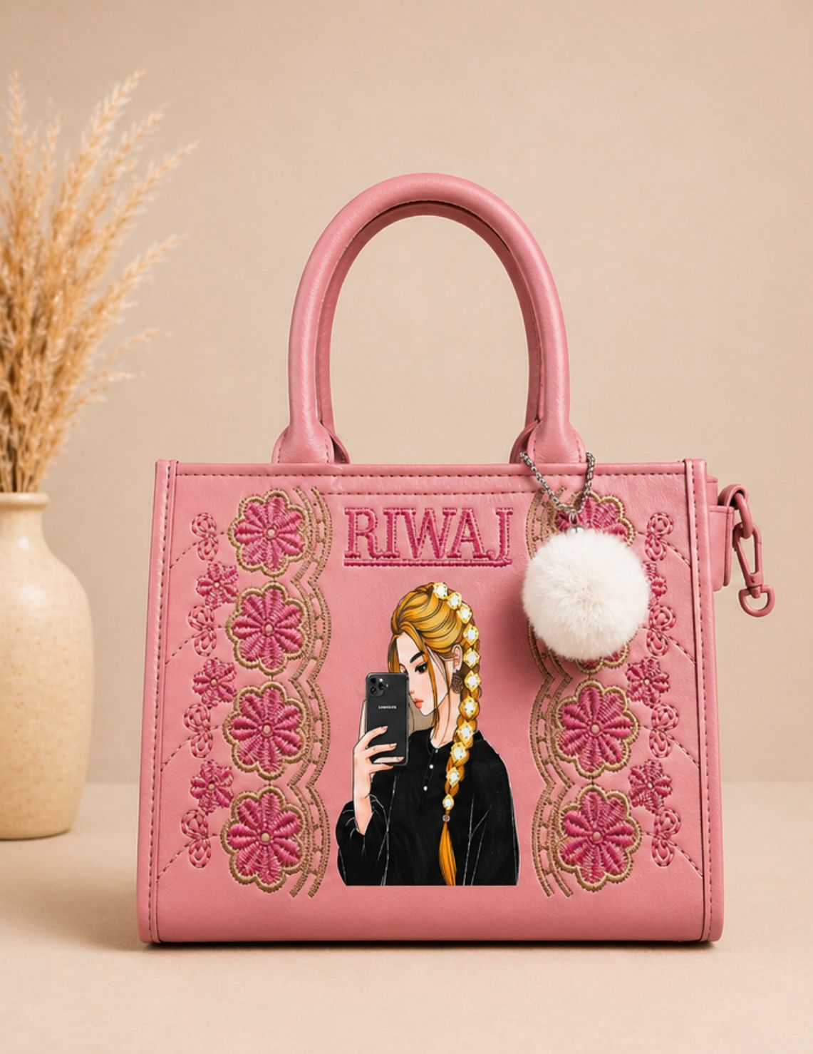 Girl Print Handbag