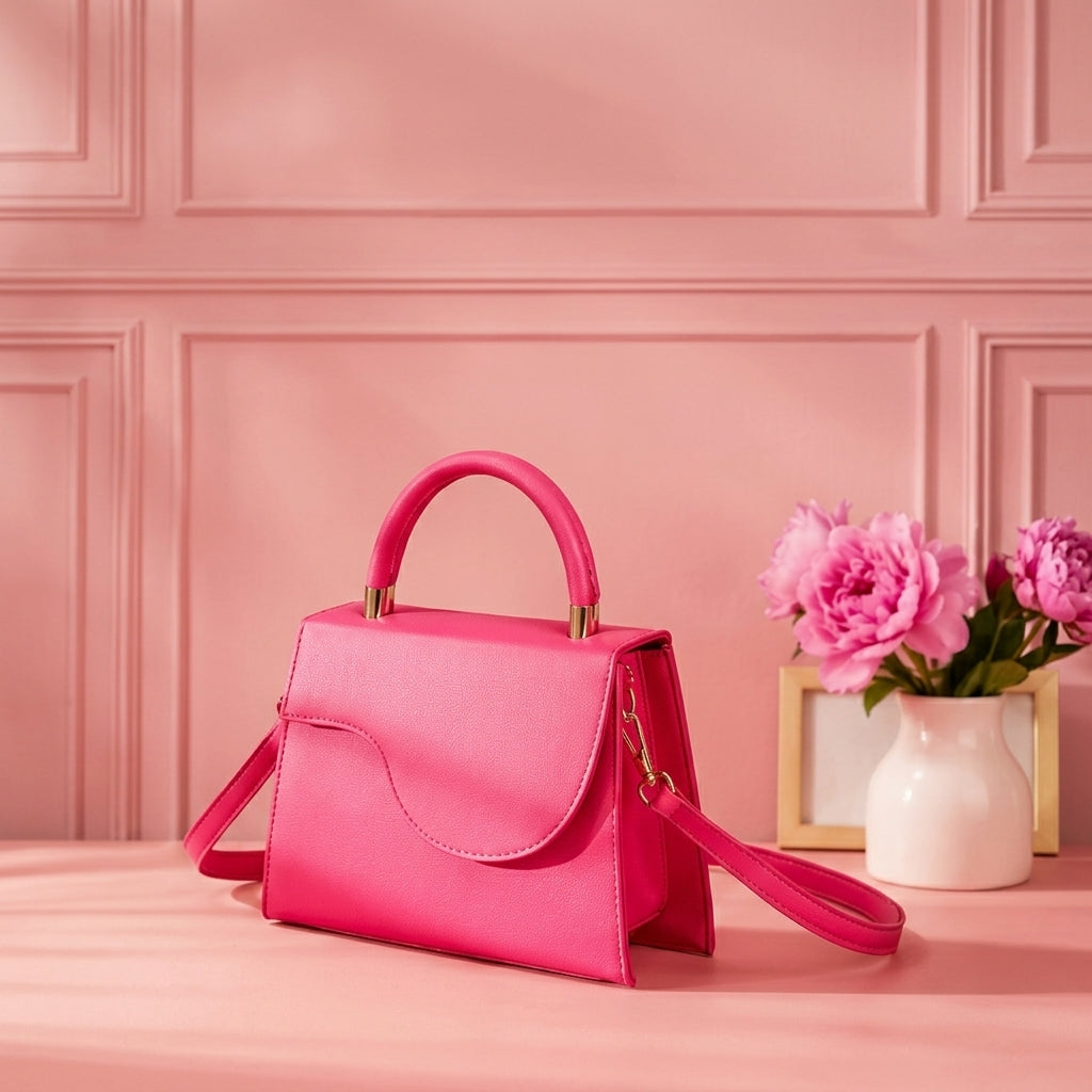 Trapezoid Top Handle Bag