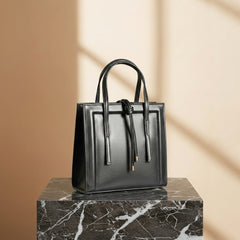 Structured Top-Handle Tote Bag