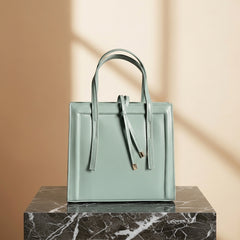Structured Top-Handle Tote Bag