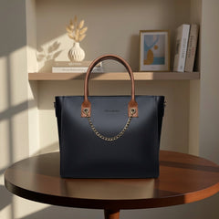 Elegant Chain Accent Tote Bag